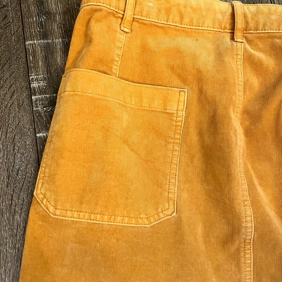 American eagle mustard yellow corduroy mini skirt structured straight fit 16 - Picture 7 of 8